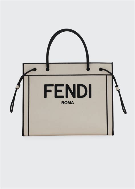 fendi canvas turquoise bag|Fendi roma canvas tote.